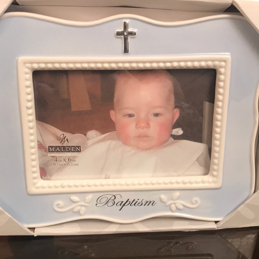 Delicate Baptism Picture Frame